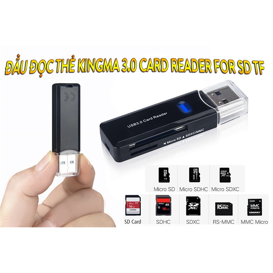 ĐẦU ĐỌC THẺ KINGMA 3.0 CARD READER FOR SD TF