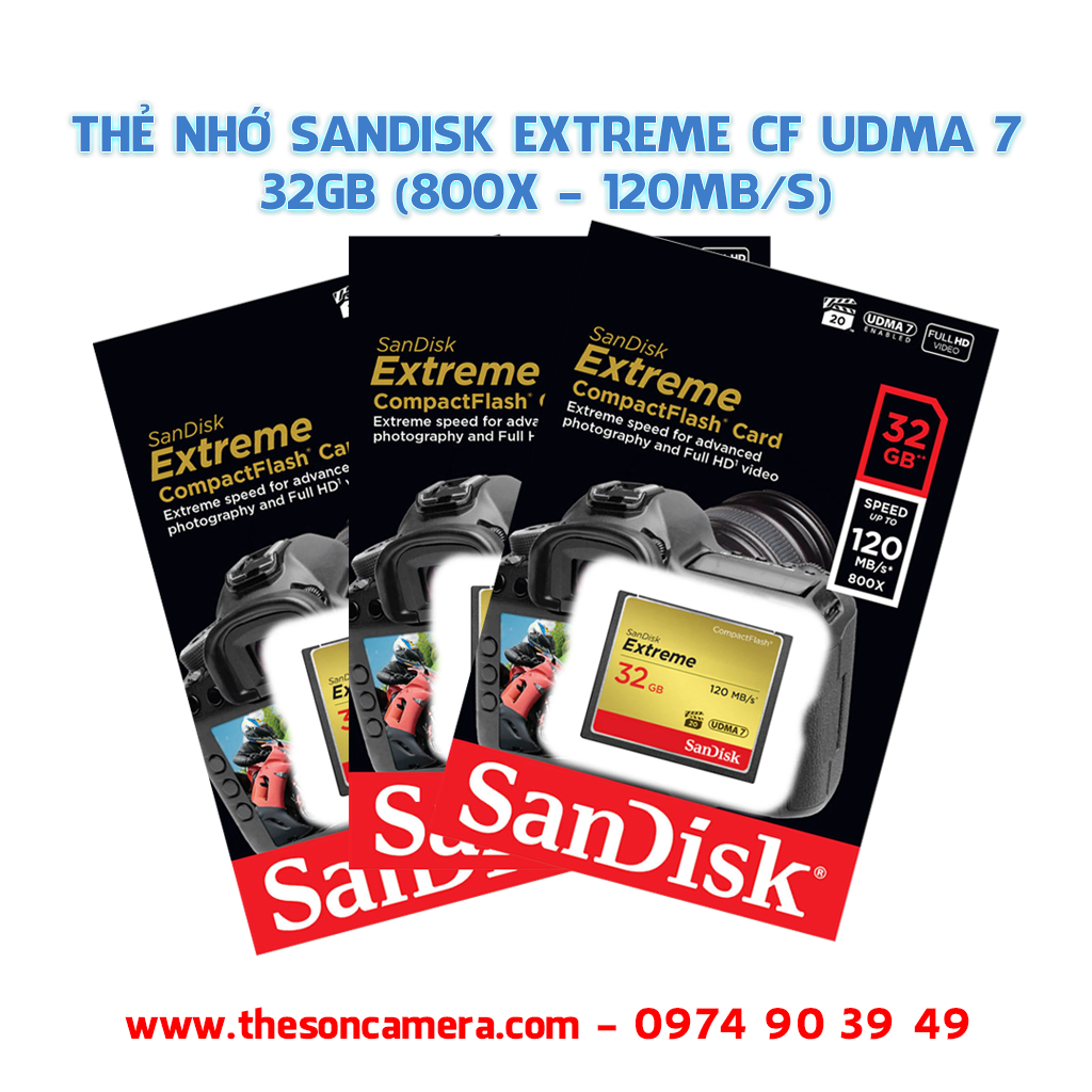 Thẻ nhớ SanDisk Extreme CF UDMA 7 32GB (800X - 120Mb/s)