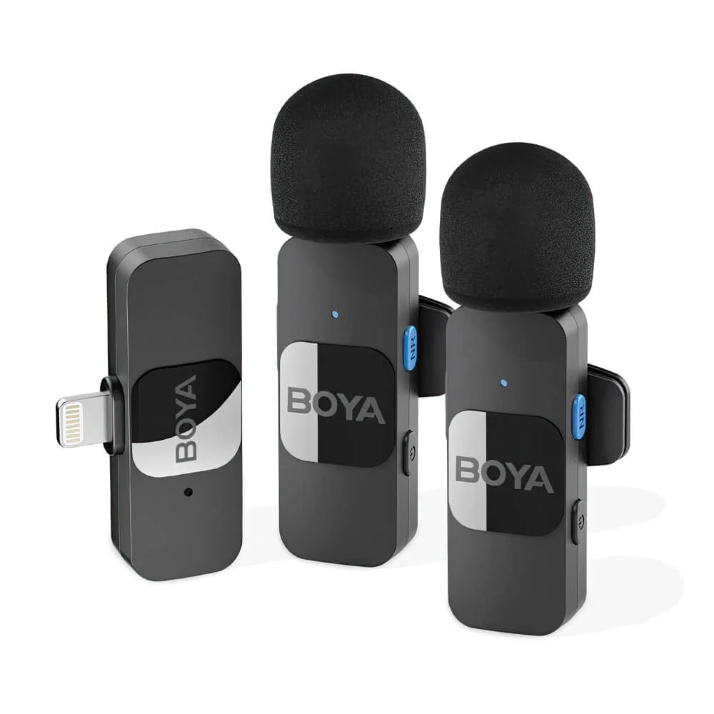 Boya BY-V2 Micro Thu Âm Không Dây Tốt Nhất Cho Iphone (Bản Đôi)
